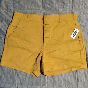 Old Navy Yellow High Waist Shorts Casual Style